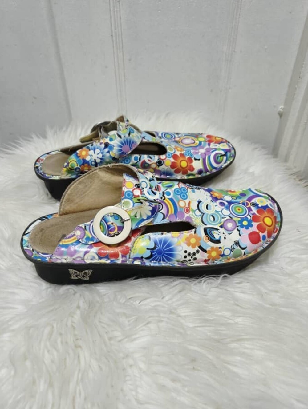 Alegria Floral/Flower Donna Backless Clogs Shoes Women's Size - Picture 3 of 8